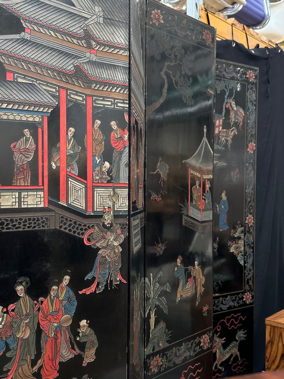 Image 1 of Divisorio cinese in lacca di Coromandel, inizio XX secolo