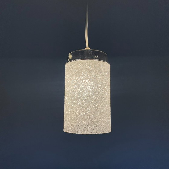 French mid century sugar crystal crushed ice acrylic pendant light – Pendant lamps, Plastic (photo 4 of 14)