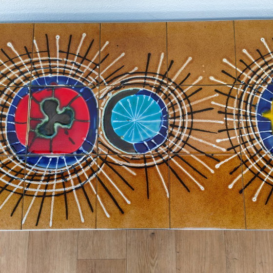 Image 1 of Vintage Mid-Century coffee table, tile table, 1960s coffee table