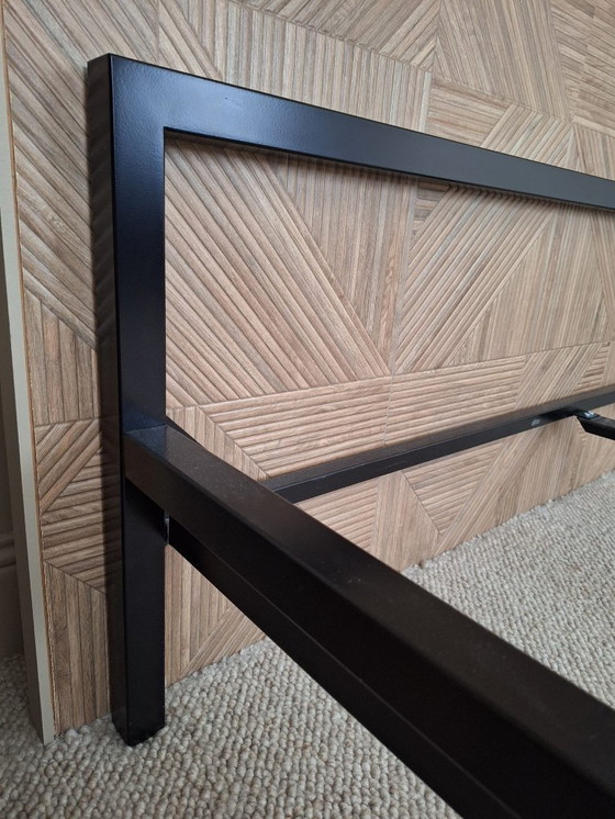 Image 1 of Letto Hans Hansen "Pure Bett" 160x200 - acciaio nero - design minimalista