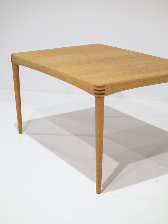 Uitschuifbare eettafel H.W. Klein Bramin eiken Deens 1960s, Hout, Bruin, Scandinavian (foto 6 van 14)