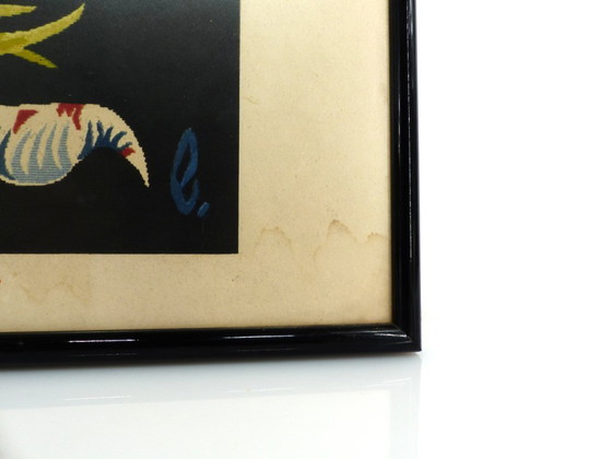 Image 1 of Lithographie originale signée à la main, Jean Lurçat, "Coq stylisé", 1953