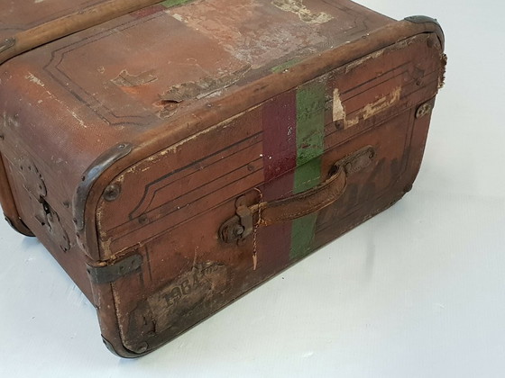 Image 1 of Grote kofferbak van 90 cm x 54 cm, vintage uit de jaren 1920-1930