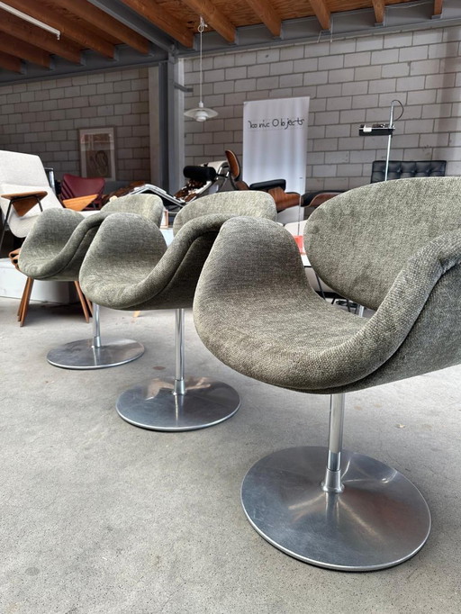 4x Artifort Little Tulip Chair (Groen)