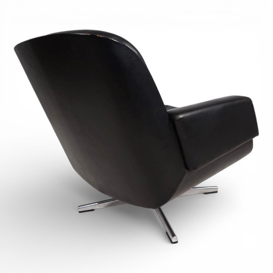 Image 1 of Fauteuil lounge en cuir Eugen Schmidt, 1960