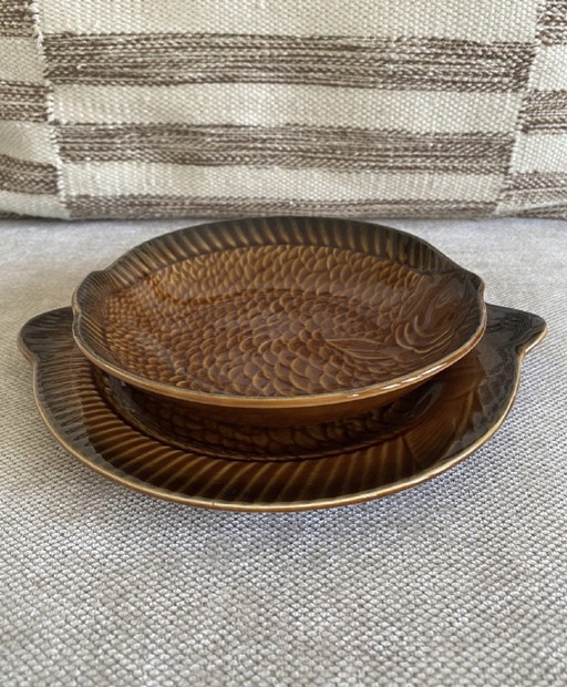 Sarreguemines Fish Plates, Set of 8