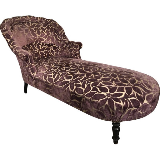 Lit de jour en tissu vintage