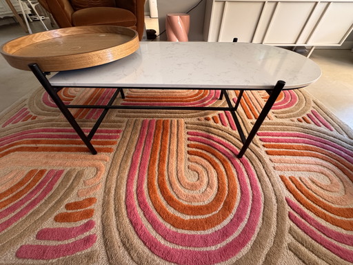 Coffee table marble wood iron – salontafels