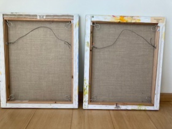 Image 1 of Twee schilderijen Adjan Broeders 50 x 60
