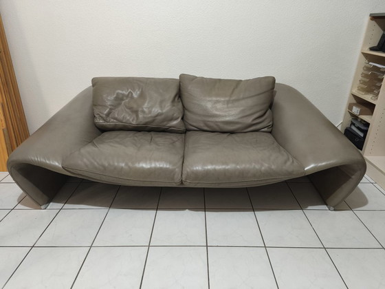 Seagull-bank van Sylvain Joly voor Chateau d'Ax, jaren 2000, grijs – Banken, Leather (photo 4 of 5)