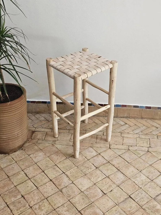 Sgabello da bar 60cmx30cm – Sgabelli da bar, Pelle, Legno (photo 2 of 7)