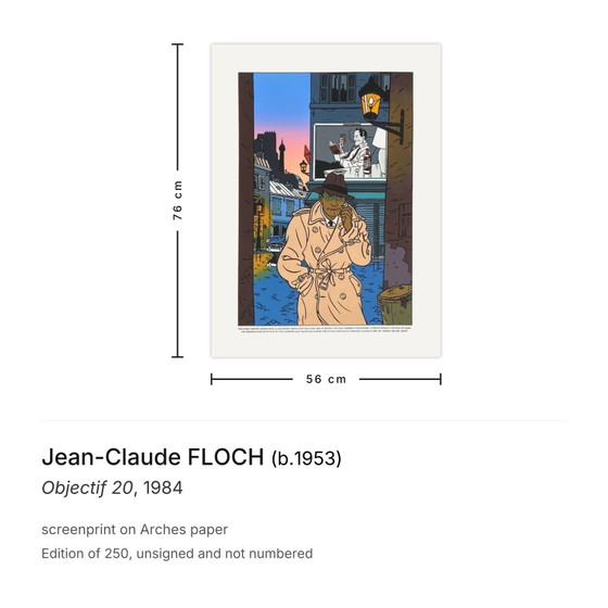 Image 1 of Jean-Claude FLOCH Objectif 20 Siebdruck 1984