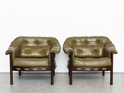 Paire d'accoudoirs Mid Century By Sven Ellekaer For Coja