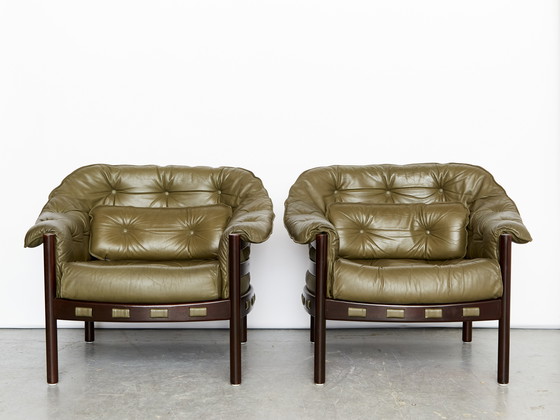 Image 1 of Pair Mid-Century Armchairs By Sven Ellekaer For Coja