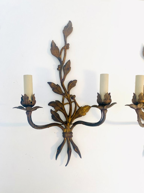 Maison Baguès Paris - Pair of Vintage Design Wall Lights 1960 – Bronze, Metal (photo 5 of 9)