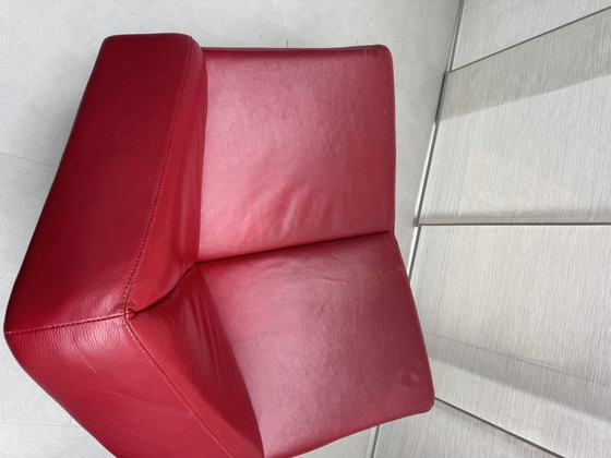 Image 1 of 2 rare Edition Schmieder Brasilia leather designer swivel armchair