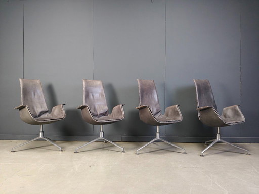 Sedie Fk 6725 di Preben Fabricius e Jørgen Kastholm per Walter Knoll, anni '60 - set di 4