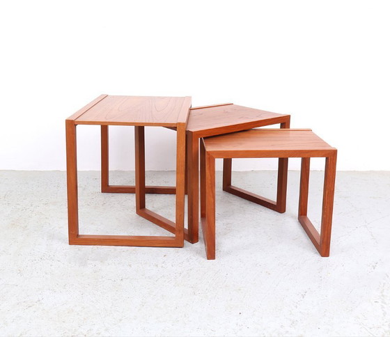 Image 1 of Tavolini impilabili in teak di design danese, anni '70