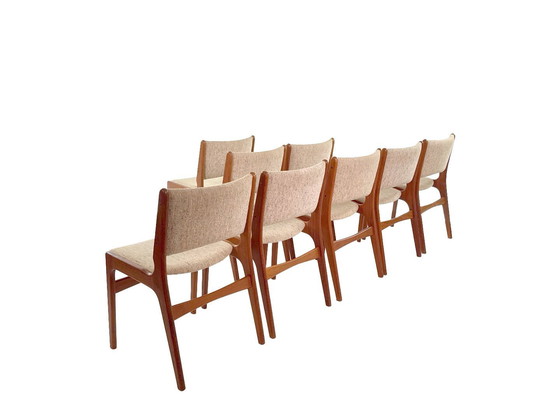 Image 1 of vintage set of 8 dining chairs model 89 by Erik Buch for Anderstrup Möbelfabrik