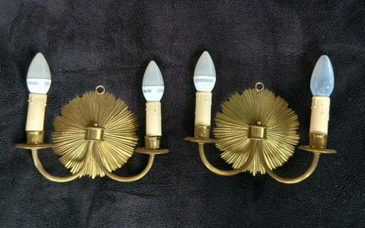 Maison Charles Soleil Bronze Wall Lights