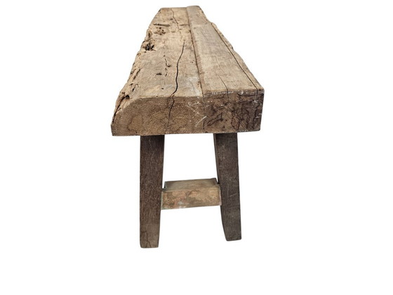 Panca da Ingresso Vintage in Legno - Massiccia - Rustica - Minimalista – Panche, Wood (photo 3 of 7)