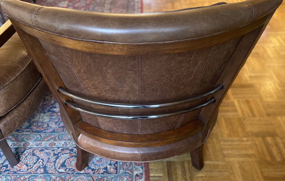 Image 1 of 2 Niederländische Schafsleder Sessel Vintage Art Deco-stijl