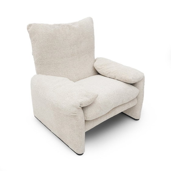 Image 1 of “Maralunga” armchair with pouf by Vico Magistretti for Cassina, 1970s