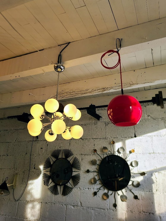 Image 1 of Lampadario Sputnik con 12 globi - cromato anni '70