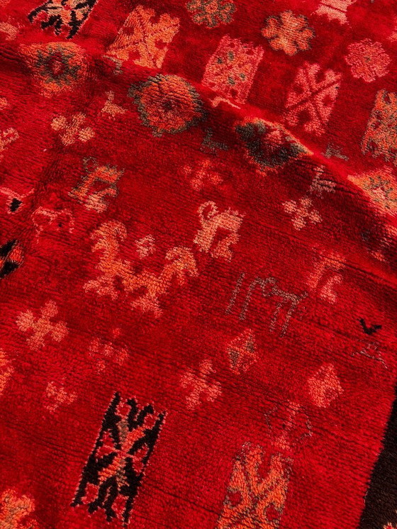 Image 1 of Vintage Marokkaans Boujad-tapijt 180x290 cm – Handgemaakt Berber wollen tapijt