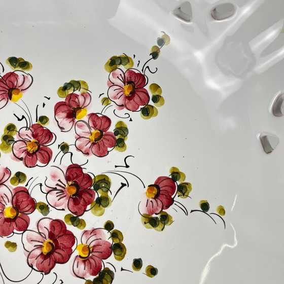 Image 1 of Vintage handgeschilderde fruitschaal, 20e eeuw