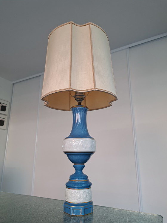 Image 1 of Lámpara de mesa francesa 'Couleuvre' de porcelana