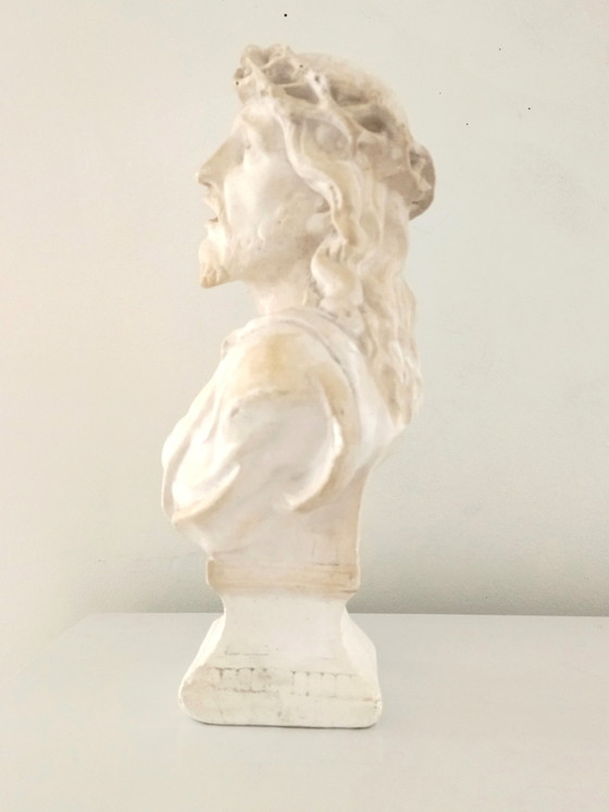 Gipsen Buste Christus met Doornen 30 cm Togneri – Kunst, Other (photo 4 of 14)
