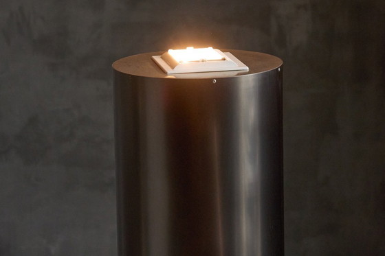 Image 1 of Monumental Stainless-Steel Uplighters by Targetti, Italy, 1970s