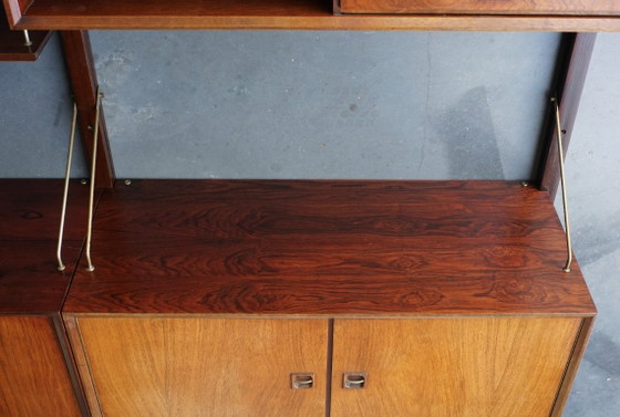 3-Bay Rosewood Wall System by Louis Van Teeffelen for Wébé – Webe, Wall cabinet, Mid Century Modern (photo 8 of 21)