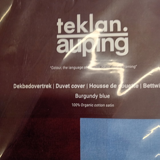 Image 1 of Auping dekbedovertrek Teklan burgundy 140 x 220 cm 