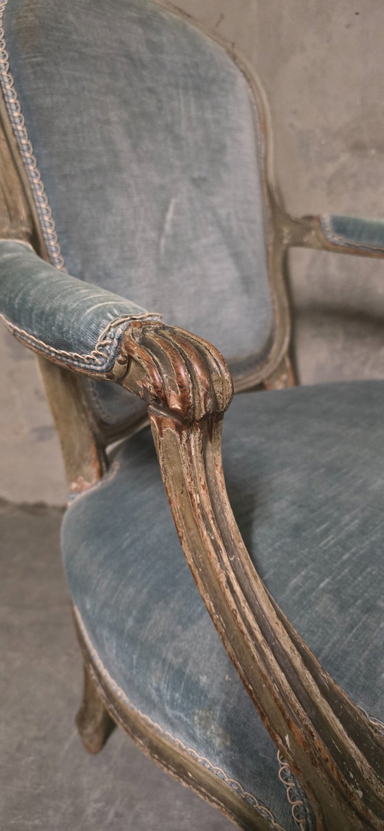 Image 1 of Pair of Louis XV cabriolet armchairs, 18th century