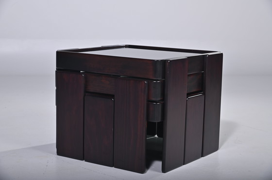 Image 1 of SET OF 3 NESTING TABLES BY GIANFRANCO FRATTINI FOR CASSINA