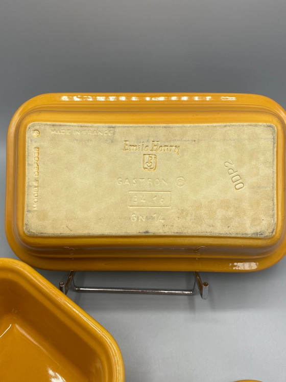 3 fuentes para hornear Émile Henry Gastron - Amarillo mostaza - Años 80-90 – Loza, Ceramic (photo 6 of 10)