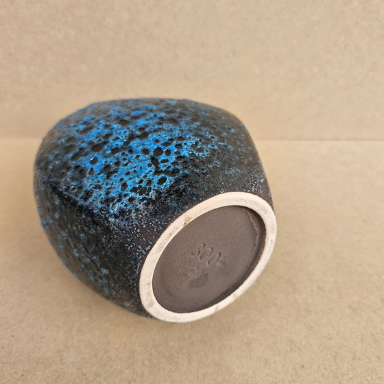 Image 1 of Vase Gerz Keramik Simon Peter Gerz Design Georg Mennicken 1967 60er Fat Lava 3004/20 Schaumglasur Midcentury Germany