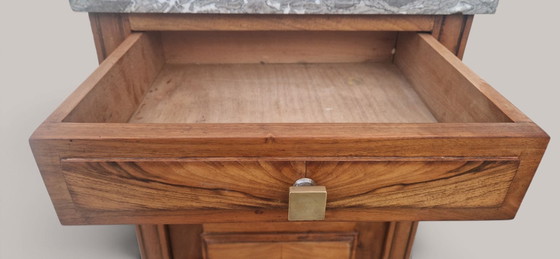 Mobile Art Déco - Legno di noce e marmo grigio - Circa 1930, Credenze, Beige (foto 9 di 15)