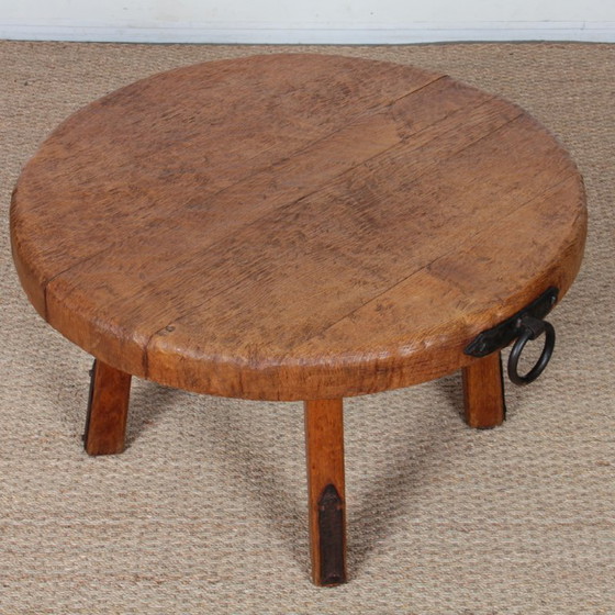 Image 1 of Oak coffee table in the style of Jean Touret, 1950