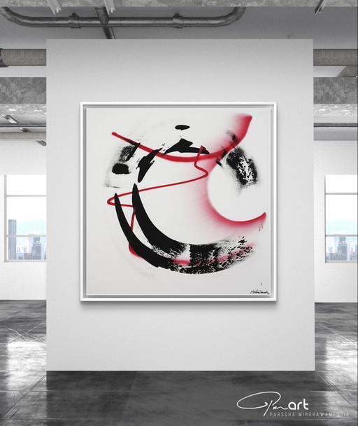 XXL-schilderij (160x160 cm), gecertificeerd als origineel.