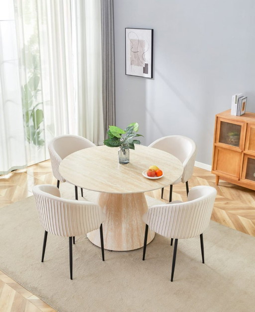 Mesa de comedor Rosalia 120 cm – Cerámica Travertino