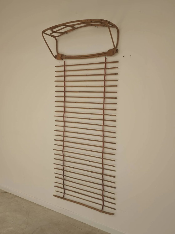 Appendiabiti a parete in rattan, Cecoslovacchia 1960 – Wicker, Vintage (photo 4 of 24)