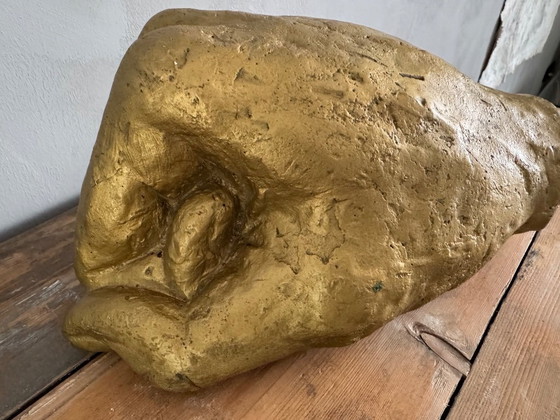 Image 1 of Vintage Large Handmade Hand Gold Art Academy