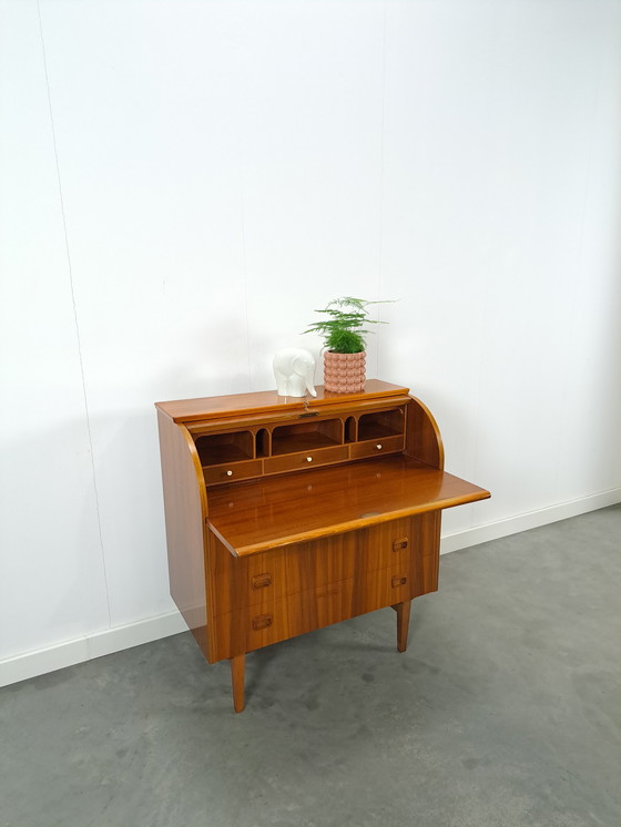 Image 1 of Bureau secret suédois avec tiroirs, bureau scandinave