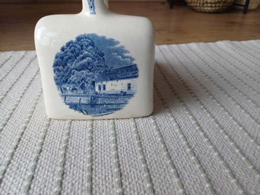 Vintage kaasstolp te koop met prachtige landelijke tekeningen op