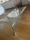 Mesa de centro de diseño de vidrio Fiam