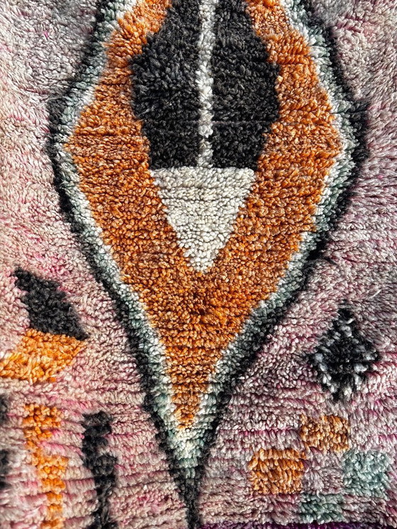 Image 1 of Moroccan Green Runner Beni Ourain Rug 70x360 cm, Living Room Runner Rug