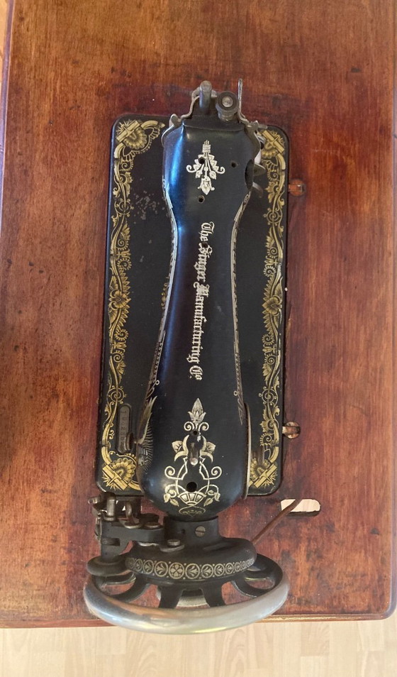 Máquina de coser antigua SINGER de pedal - Modelo 127K/27K "SPHINX" – Escocia, 1910 – Objetos decorativos (photo 10 of 14)